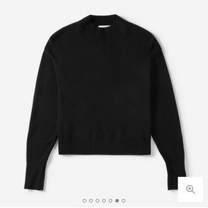 Everlane cashmere crop mockneck sweater